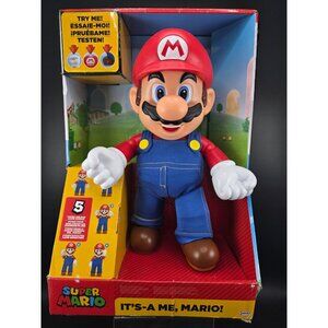 Super Mario Interactive Action Figure Toy With Game Sounds & Poses 12" Jakks